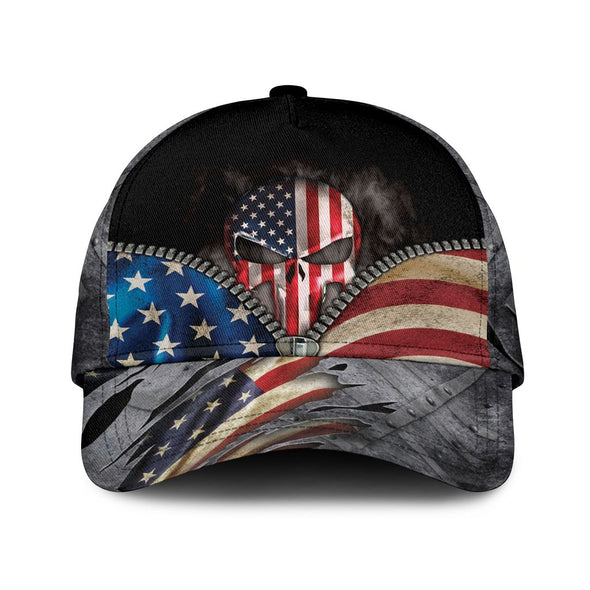 American Punisher Skull Zip Multicolor Classic Cap